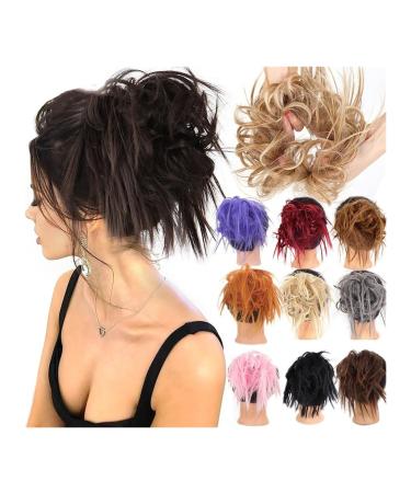 Messy Bun Hair Piece for Women Messy Fluffy Hair Bun Chignon Tousled Updo Hairpiece Ponytail Extension with Elastic Band Synthetic Scrunchies Ponytail Hairpieces for Women Fake Hair Accessories fo 12h24