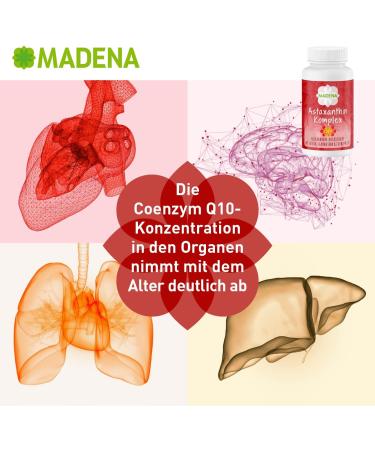 Buy Madena Astaxanthin Complex 16 mg - Premium Astaxanthin Lutemax 2020 Coenzyme Q10 - 90 Capsules for Enhanced Health - Buy Online on GoSupps.com