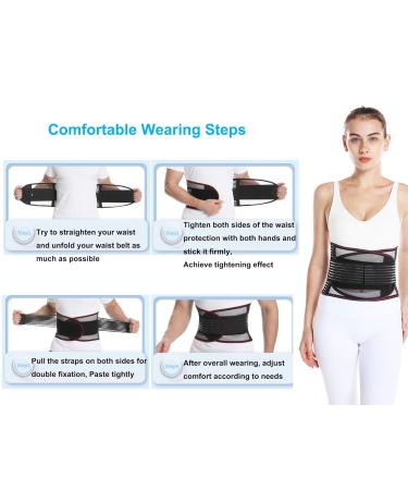 Back Braces for Lower Back Pain Relief Breathable & Adjustable Support Belt with Support Pillar Lumbar Support Belt for Work Treat of Sciatica Intervertebral Disc Herniation(Unisex) - Buy Online on GoSupps.com