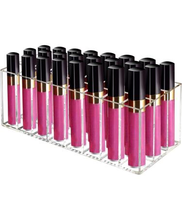 Discoball Lip Gloss Makeup Organizer - Stylish Acrylic Lipstick Storage Box with 24 Compartments | Ideal Cosmetic Storage Solution - Buy Online on GoSupps.com