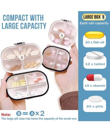 Ptyism Pill Organizer Box Set - 2 Pieces (Large & Small) | Travel & Daily Use Tablet Storage | Perfect for Vitamins & Medications - Buy Online on GoSupps.com