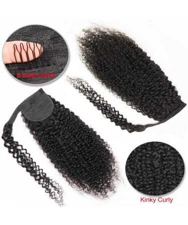 Ponytail Extension 12-26" Kinky Curly Ponytail Human Hair Ponytail for Black Women Curly Wrap Around Ponytail Hair Piece Clip In Human Hair Extension Natural Black Ponytail Hair Extension(22inches 100 22inches 100g Kinky Curly - Buy Online on GoSupps.com