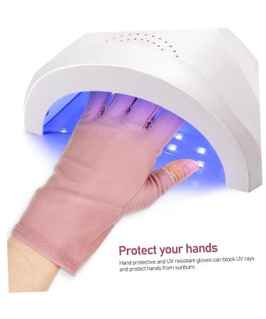 Healeved 2 Pairs Gloves Sun Gloves Anti Gloves Nail Art Gel Gloves for Nail Art Accessory Rays Gloves Nail Manicure Gloves Fingerless Gloves Nail Accessories Nails Gel Cotton - Buy Online on GoSupps.com
