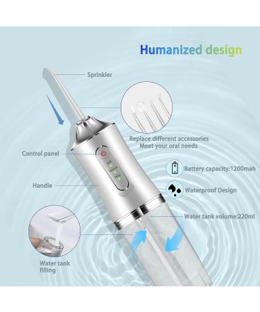 Water Dental Flosser - Cordless Teeth Irrigator with 3 Modes IPX7 Waterproof Rechargeable & Portable for Braces & Bridges Care - Buy Online on GoSupps.com