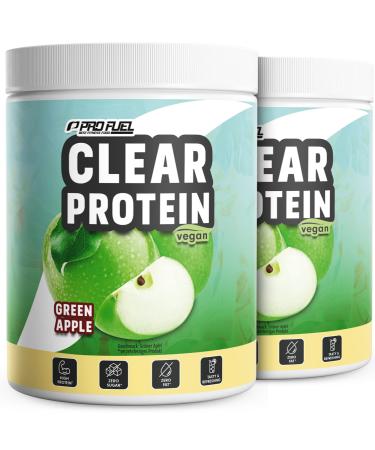 Clear protein vegan 720g Green Apple - incredibly delicious & refreshing protein drink - vegan clear whey protein/ISO clear alternative with high -quality pea protein hydrolysate - 56% protein green Apple 360 g (2 Pack)