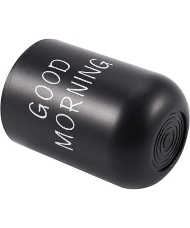 Sunroot Home Bathroom Toothbrush Holder & Toothpaste Mug - Round PP Drinking Glass for Travel & Camping - Black - Buy Online on GoSupps.com