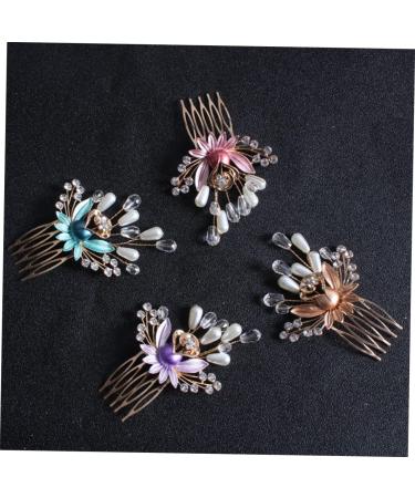 DOITOOL Wedding Hair Clips Bridal Headdress Pearl Hair Barrettes Pearl Headpiece Crystal Headpiece Wedding Bridal Hair Clip Pin Bridal Hairpin Pearl Hair Clip Bride Manual Comb - Buy Online on GoSupps.com