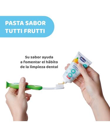 Chicco Children's Toothpaste with Betaine & Vitamin E - 50ml Tuttifrucht | Anti-Caries & Plaque Removal for 12+ Months - Buy Online on GoSupps.com