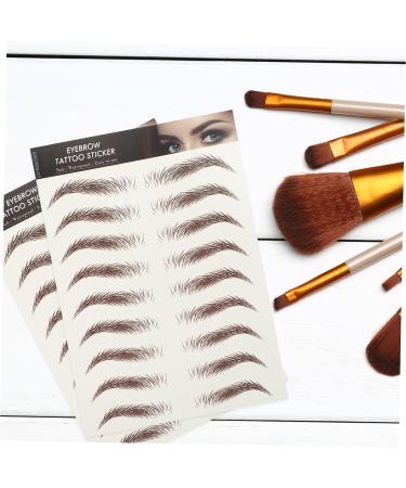 FRCOLOR 18 Sheets Waterproof Eyebrow Stickers 3d Stickers Grooming Shaping Eyebrow Sticker Miss Suite Hair - Buy Online on GoSupps.com