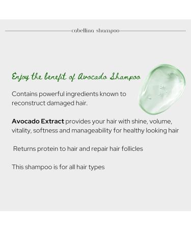 Cabellina Aguacate Shampoo - Avocado Seed Oil Hair Reconstructor with Brush | 32oz | International Shipping - Buy Online on GoSupps.com