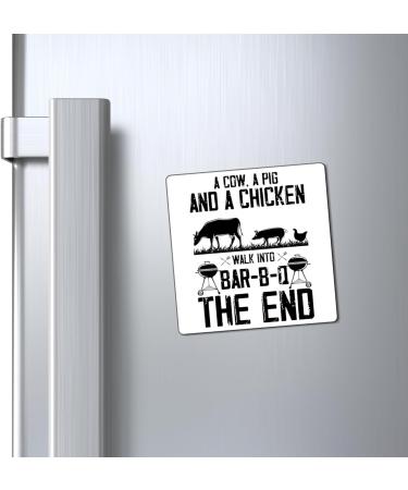 Novelty Grilling BBQ Poultry Sausage Ketogenic Foodie Lover Humorous Barbecue Protein Party Enthusiasts Magnets 4" 4" - Buy Online on GoSupps.com