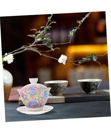 Zerodeko Household Teaware 1 Set with Household Ceramic Style Delicate Traditional Cup Saucer Lid Ware Kungfu Teacup Fu Mug - Buy Online on GoSupps.com