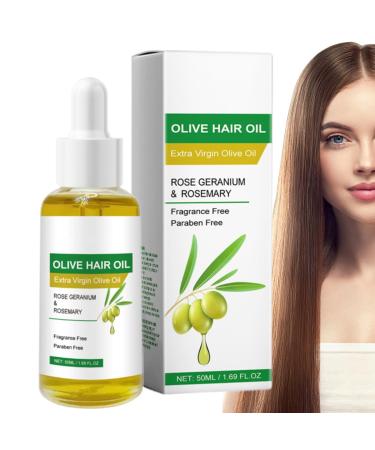 Pure Olive Oil Cold Pressed Olive Oil Natural Hair Growth Oil 100% Natural Hair Oils Light & Non-Sticky Oil Cold Pressed Plant derived 50ml Moisturizes the scalp and smoothes frizz