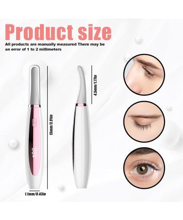 Heated Eyelash Curler USB Heated Eyelash Curler with 3 Temperature Modes Silicone Electric Eyelash Curler Rechargeable 24 H Long-Lasting for Comfortable Makeup - Buy Online on GoSupps.com