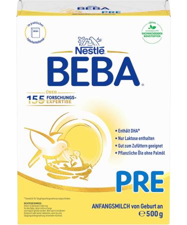 Buy Nestl BEBA PRE Infant Milk - Premium Infant Formula from Birth Pack of 6 (6 x 500g) for International Shipping - Buy Online on GoSupps.com
