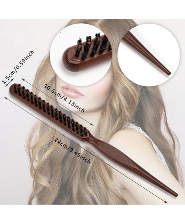 Kunoli Wild Boar Brass Hair Brush - Teasing & Touping Brush for Sleek Buns & Natural Hair Care - Buy Online on GoSupps.com
