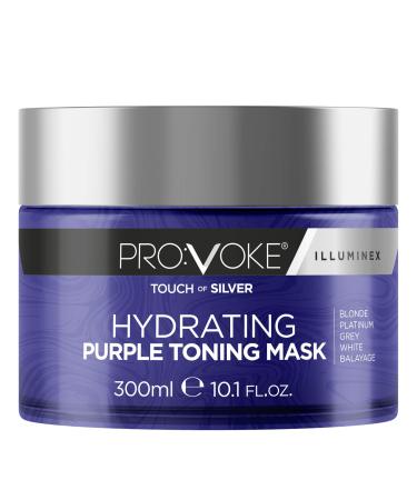 PROVOKE Touch Of Silver Hydrating Purple Toning Hair Mask 300 ml Brightens Blonde Platinum White or Grey Hair Whilst Deeply Nourishing Damaged Hair