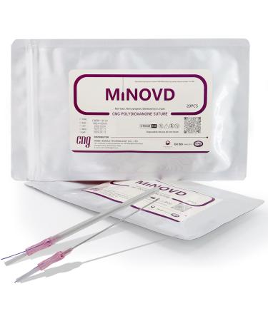 Minovd PDO Fishbone threads 18 g 100 mm barbecue threads W-type stump 20 pieces pdo gear threads lifting and tightening anti-aging