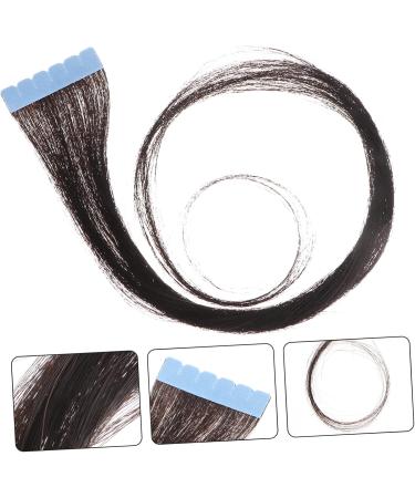 POPETPOP brown hair clip in hair extensions hair ties for women seamless hair extension beaded hair extensions human hair black real hair extensions full head clip Miss straight hair tape medium Black - Buy Online on GoSupps.com
