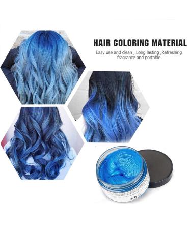 Buy Hair Wax Temporary Hair Color - Unisex Washable Plant Formula | 120g Blue - Vibrant & Natural Hair Dye - Buy Online on GoSupps.com