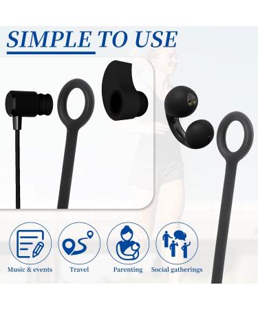 Flexible Silicone Earplug Connector Cord - 2 Pack Safety Lanyard with Removable Tips for Secure Earplug Storage - Ideal for Travel & Daily Use - Buy Online on GoSupps.com