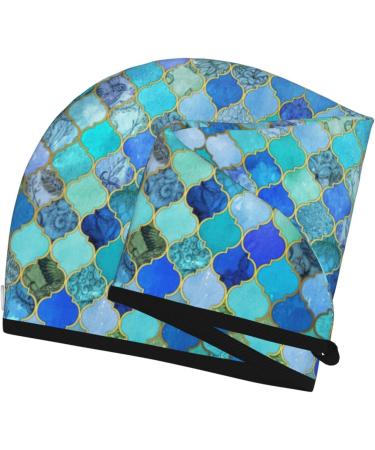 Stone Pattern Coral Velvet Dry Hair Cap | Quick-Dry Hair Towel Wrap for Women & Men | Perfect for Travel & Home - Buy Online on GoSupps.com