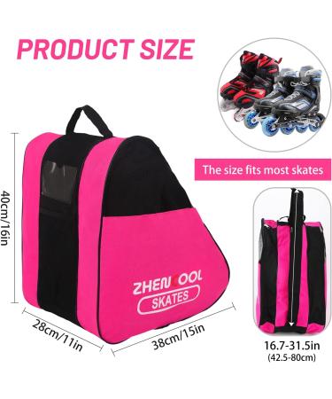 Glaitc Inline Pocket Roller Shoes Bag - Adjustable Skating Carrier for Adults & Kids - Pink Ski Shoe Backpack - Buy Online on GoSupps.com