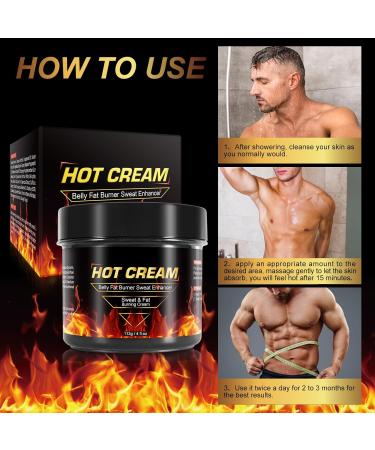 Hot Sweat Cream for Belly Fat Burner & Cellulite Treatment | Sweet Sweat Enhancer with Vitamin E | Pre-Workout Skin Tightening Gel Hot Firming Lotion for Stomach Thighs Arms - Buy Online on GoSupps.com