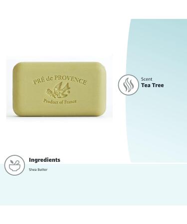 Pre de Provence Artisanal Green Tea Soap Bar - 5.3 oz | Organic Shea Butter, Quad Milled French Skincare for Moisturizing Lather - Buy Online on GoSupps.com