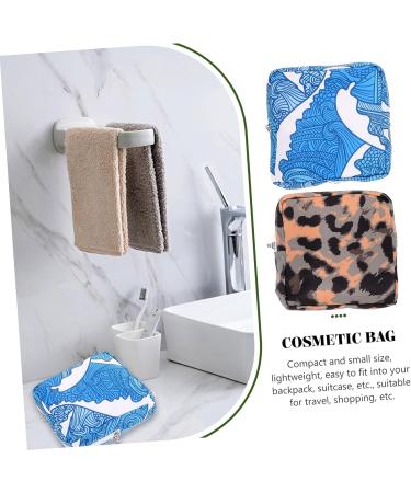 Doitool 2 Pack Cosmetic Bag & Menstrual Pillow Bag - Portable Zipper Wallet for Periods Tampons & Feminine Products - Perfect Travel Accessory - Buy Online on GoSupps.com