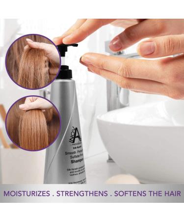 Silk Keratin Smooth Protection Sulfate-Free Shampoo - 3.4 Oz | International Shipping Available - Buy Online on GoSupps.com