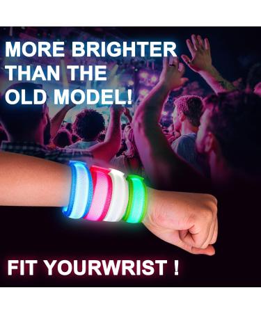 Funmo 8 Pack LED Bracelets - Flashing Light-Up Bands for Kids | Perfect for Parties Concerts and Night Sports - Buy Online on GoSupps.com