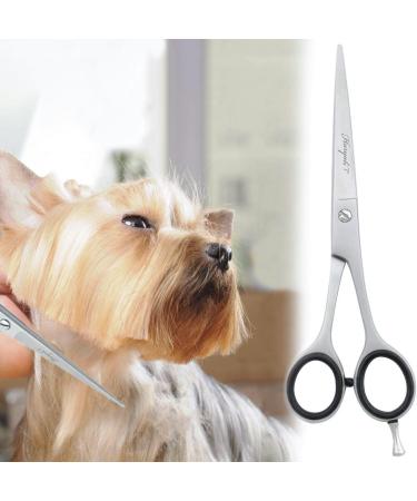 Haryali London 7" Straight Dog Grooming Scissors - Precision Stainless Steel Tools for Cat Pet Hair Cutting Trimming and Grooming - Buy Online on GoSupps.com