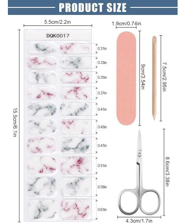 Kalolary Gel Nail Polish Strips Nail Gel Art Sticker Waterproof Full Nail Wraps Decal Sets with Scissors Nail File and Stick for Women Girls Nail Art Decor (UV/LED Lamp Required)-17 - Buy Online on GoSupps.com