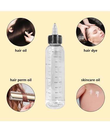 Banbaoni Hair Oil Applicator Bottle 4Pcs Oil Applicator Bottle for Hair Oil Bottle for Hair Applicator Bottle with Tip Squeeze 120ml for Salon Hair Care Hair Coloring Paint Art Glue - Buy Online on GoSupps.com