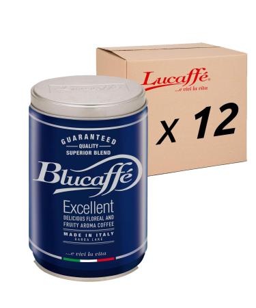 LUCAFF Blucaff ground coffee 250 gr steel 12 canisters saves aroma Gourmet Arabica ground coffee fruity taste medium roast medium body intense aroma low caffeine content