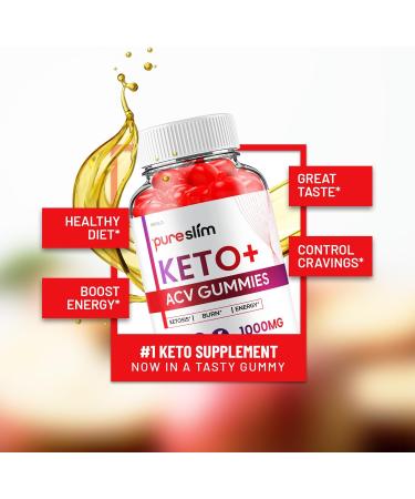(5 Pack) Pure Slim Keto ACV Gummies - Advanced Formula PureSlim Keto Plus ACV Gummies Apple Cider Vinegar Pure Slim ACV Gummies Dietary Supplement Reviews Men Women (300 Gummies) - Buy Online on GoSupps.com