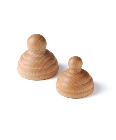 Erzi 47081 Woodroll Trigger Set Natural made of wood for targeted trigger and deep massage 2 pieces (5 cm 6 cm) - Buy Online on GoSupps.com