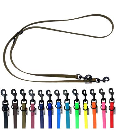 Biothane Dogeline Black Hook adjustable for small dogs / large dogs 2m / 2.40m / 2.80m / 3.50m / 5m (olive green 2.40m x 13mm) 2.40m x 13mm olive -green