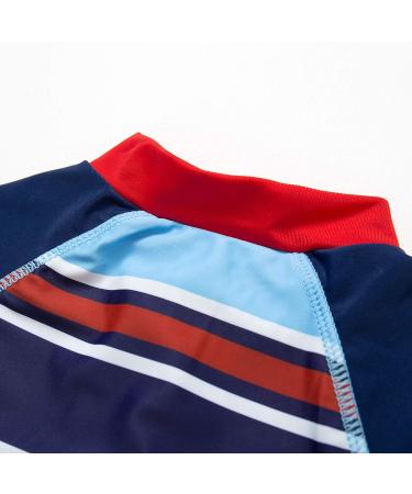 BONVERANO Baby Boys Swimsuit | Long-Sleeve One Piece Swimwear | UPF 50+ Sun Protection | Blue | 9-12 Months - Buy Online on GoSupps.com