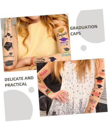 6 Sheets Graduation Season Stickers Graduation Stickers Graduation Body Decorative Stickers Graduation Sticker Arm Stickers Gradient Envelope Emulsion - Buy Online on GoSupps.com