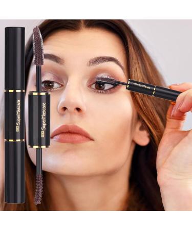 Makeup Mascara Waterproof Double Sided Eyelash Mascara for WomenEyelash Makeup Tool Long Lasting for Party Vacation Travel School Business Brown - Buy Online on GoSupps.com