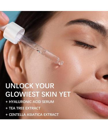3 Pack Hyaluronic Acid Serum with Tea Tree & Centella Asiatica | Revitalize & Balance Skin | 1 fl. oz Each - International Shipping Available - Buy Online on GoSupps.com