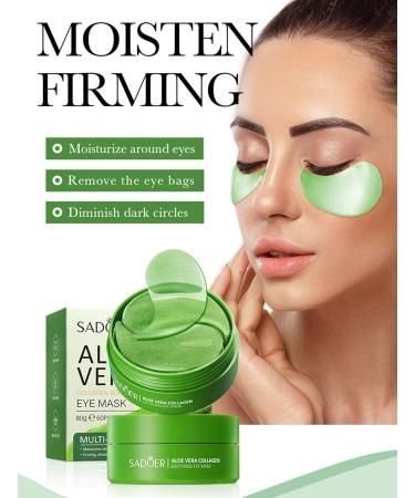 Aloe Vera Under Eye Patches Aloe Vera Eye Mask Targeted Puffiness and Dark Circles Care Reduce Fine Lines Hydrating Collagen Eye Mask for Youthful Appearance - Buy Online on GoSupps.com