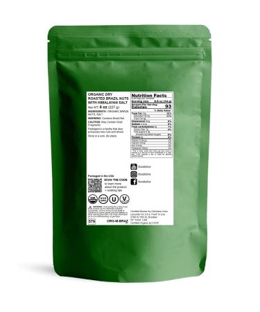 Organic Dry Roasted Brazil Nuts with Himalayan Salt 8oz - Non-GMO, Keto-Friendly Snack - High Protein & Selenium - Vegan, Kosher, Bulk - Buy Online on GoSupps.com