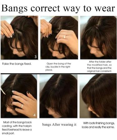 Bangs Hair Clip Fake Bangs Synthetic Blunt Bang Clip in Hair Extension Women Blunts Fringe Hair Black Brown Bangs 2 Clips Bangs Clip in Hair(Color:Light brown) 8inch Light brown - Buy Online on GoSupps.com