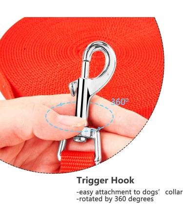20m Red Track Line for Dogs - Durable Nylon Leash with D-Carabiner & Grip Cushion - Ideal Training Line for All Dog Sizes - Buy Online on GoSupps.com