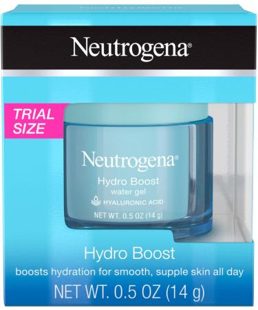 Neutrogena Hydro Boost Hyaluronic Acid Hydrating Water Face Gel Moisturizer for Dry Skin Oil-Free Non Comedogenic Travel Size .5 oz