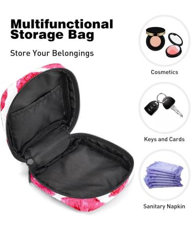 Buy Women's Bonds Storage Pockets - Portable Lip Print Period Kit | Fashionable Feminine Product Bag in Red & Pink - Buy Online on GoSupps.com