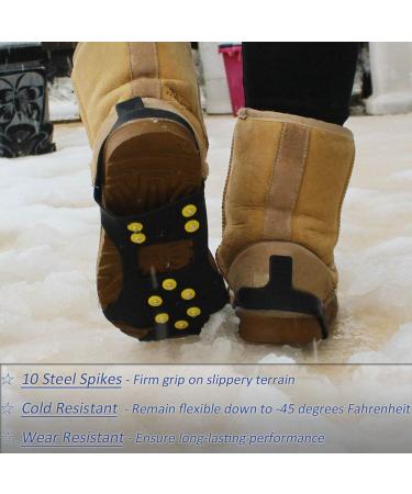 XX-Large Ice Cleats for Women Men - Non-Slip Snow Crampons 10 Studs - Buy Online on GoSupps.com
